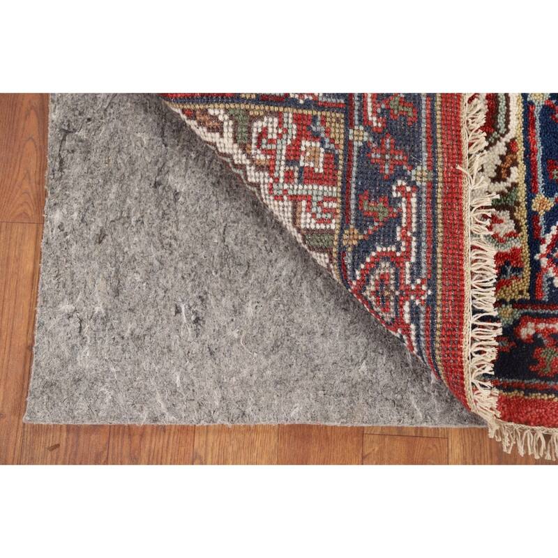 Geometric Heriz Serapi Accent Rug Hand-Knotted Foyer Wool Carpet - 2'0" x 3'0"
