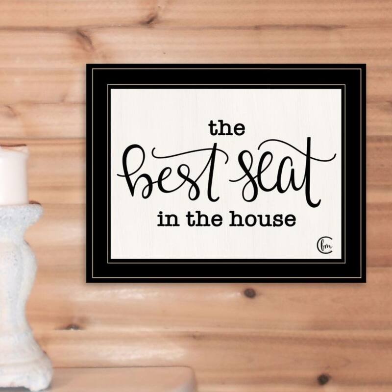 Framed Wall Art - Humorous "The Best Seat in the House", Black Frame