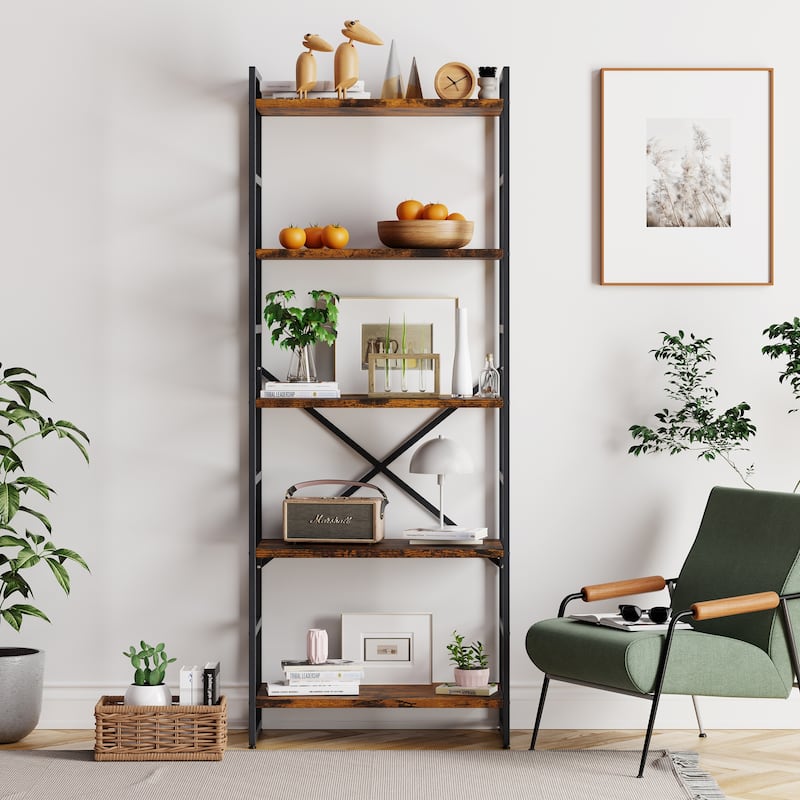 Futzca 5 Tier Storage Bookshelf