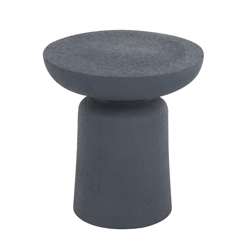 Magnesium Oxide Outdoor Accent Table - Dark Gray or White - Roche River Decor