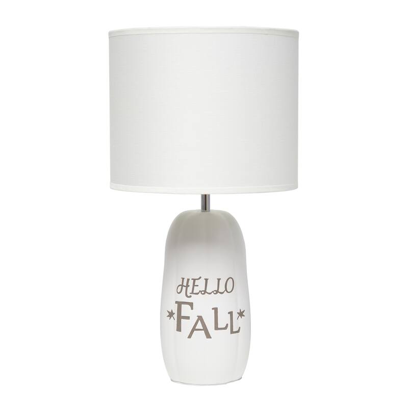 Hello Fall Pumpkin Table Lamp - 17.75" - White
