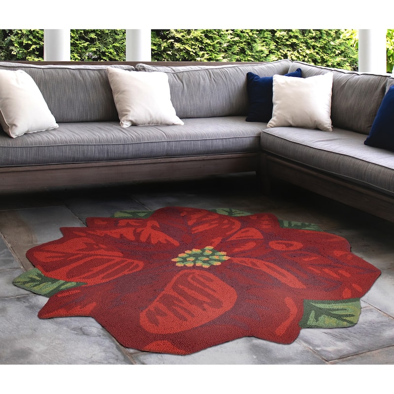 Liora Manne Frontporch Poinsettia Indoor/Outdoor Mat