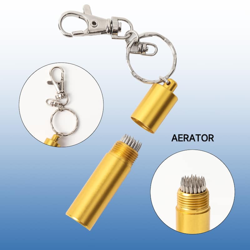 GSE™ Billiard Pool Cue Stick Tip Shaper Repair Tool with Keychain - Billiard Pool Cue Accessory - Gold