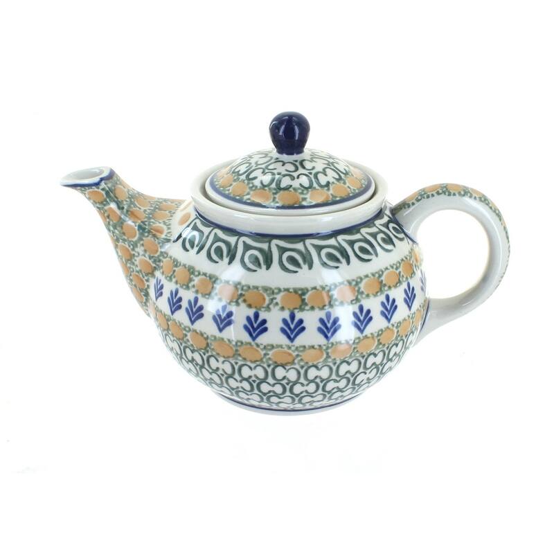 Blue Rose Polish Pottery 264 Ceramika Artystyczna Small Teapot