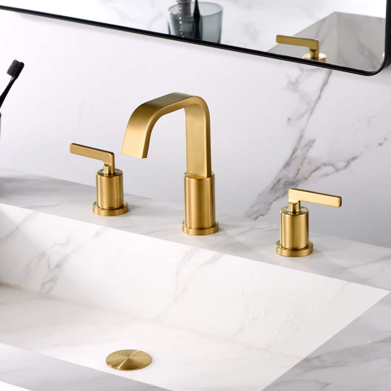 Luxier WSP04-T Widespread Bathroom Faucet with Pop-Up Drain