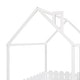 preview thumbnail 9 of 8, Full Size Wooden House Bed Frame with Roof and Fence-Shaped Guardrail for Girls, Boys, Slats are not Included, White