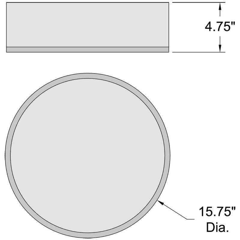 Access Lighting Aero 3 Light 16" Wide LED Flush Mount Drum Ceiling