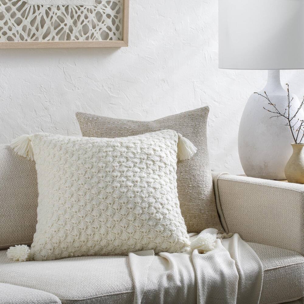 Artistic Weavers Kalae Crochet Shell Pattern Throw Pillow