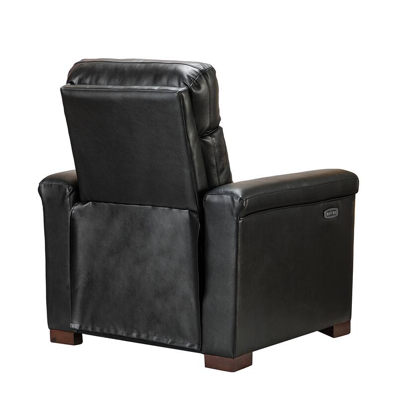 Alicia 34.65" Wide Contemporary Classic Genuine Leather Power Recliner With USB Port (Set of 2)