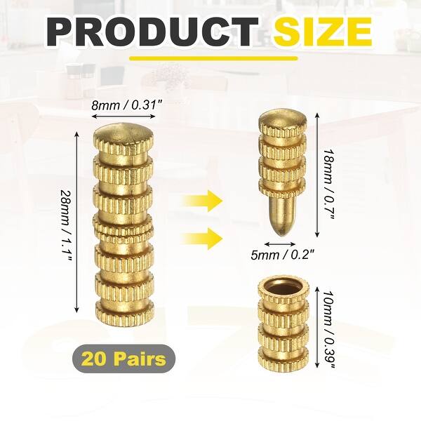 Table Leaf Dowel Pin, Zinc Alloy Table Bolt Sleeve Connectors Top Leaf ...