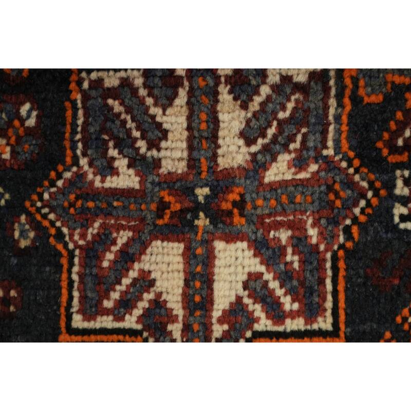 Hand Knotted Oriental 100% Wool Carpet Traditional Tribal Red Qashqai Area Rug - 6' 7'' X 4' 0''