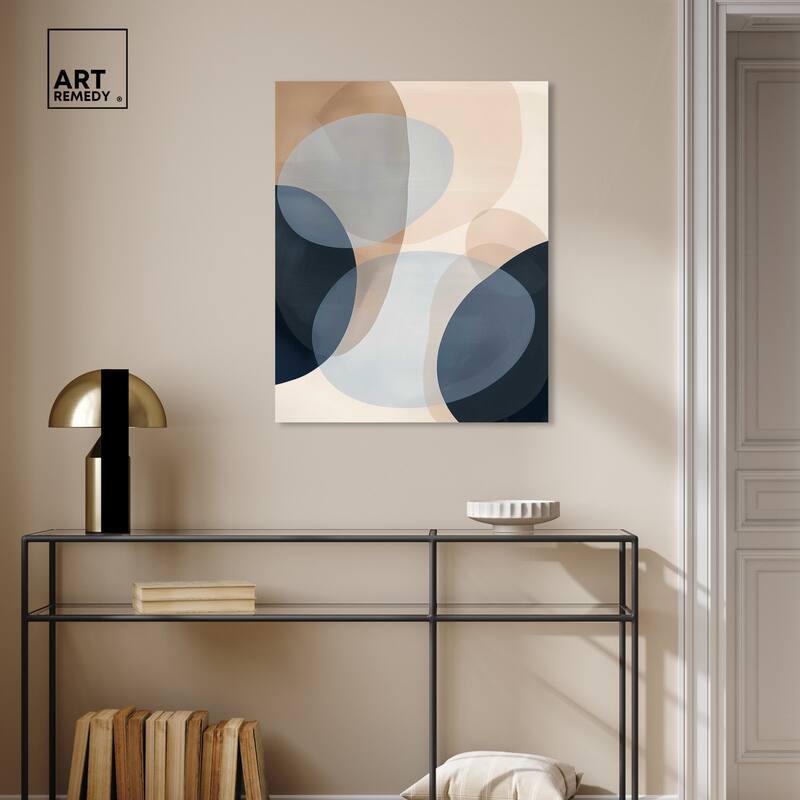 Art Remedy In My Thoughts Gallery Wrapped Abstract Shapes 1 Piece Canvas Wall Art