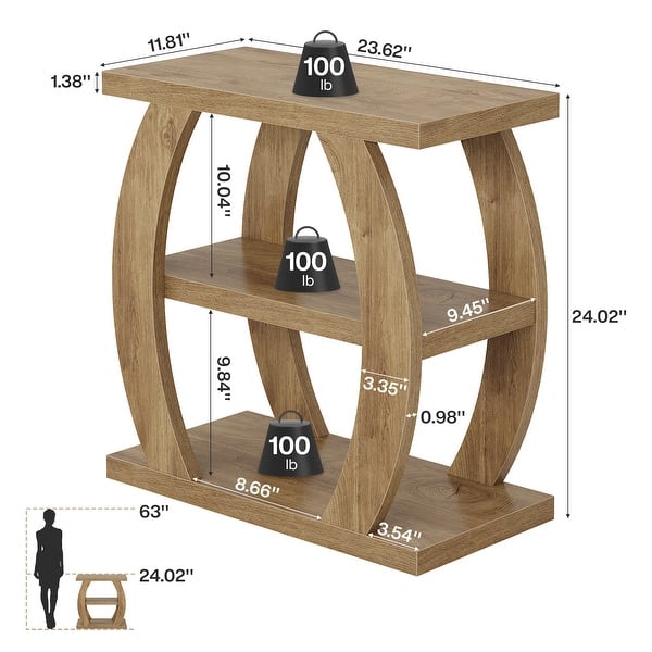 3 Tier Wood End Table for Living Room - Bed Bath & Beyond - 43430616
