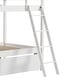 preview thumbnail 24 of 24, Twin Over Twin Bunk Bed Wood Bed Frame with 2 Storage Drawers and Ladder-Gray