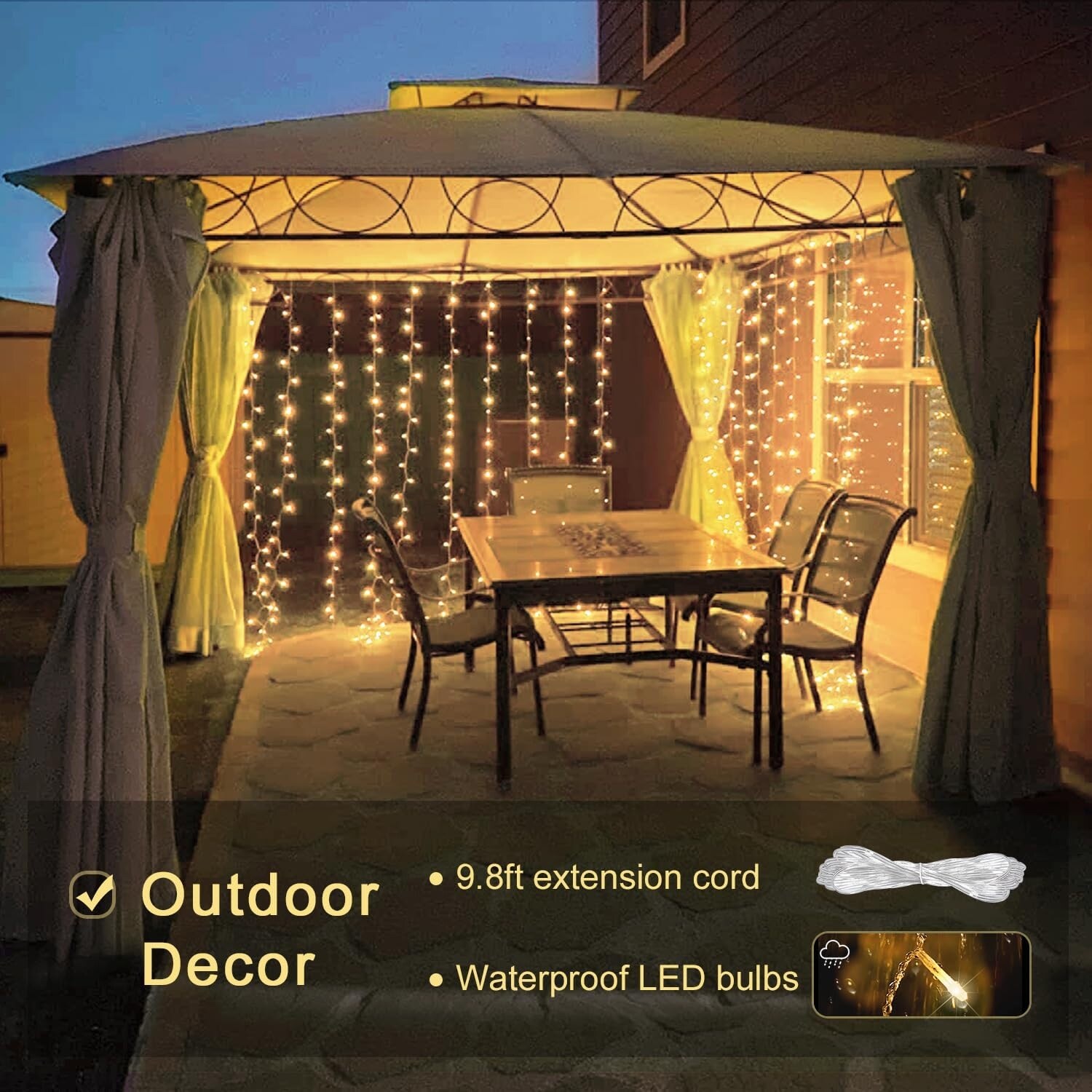 Control Curtain Lights Plug in Fairy Curtain Lights Outdoor 2 Pack Bed Bath Beyond 38425006