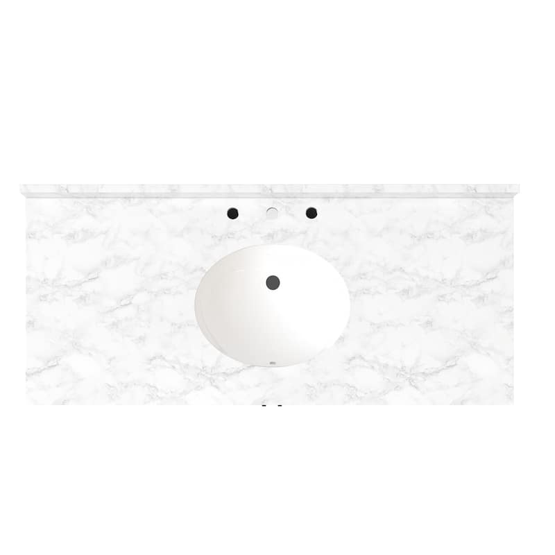 Bathroom Vanity with Marble Top and Sink