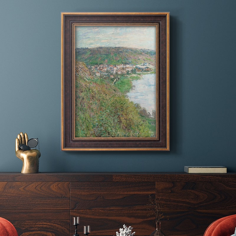 View of Vétheuil Premium Framed Canvas- Ready to Hang