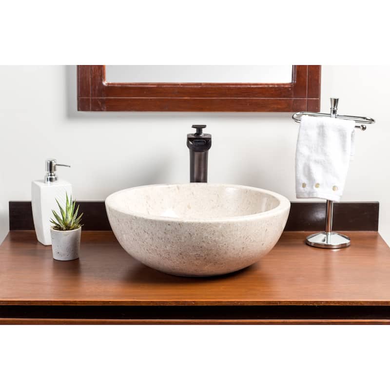 Natural Stone Vessel Bathroom Sink - Isidro Ojinaga Marble