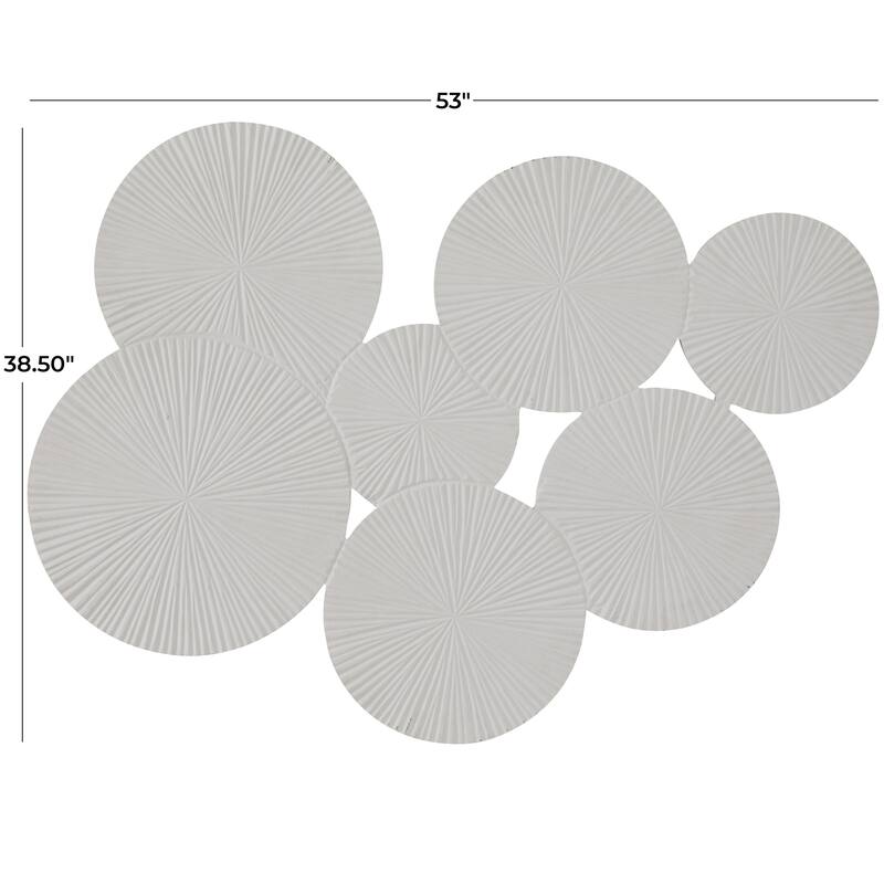 Wood Plate Carved Pinwheel Home Wall Decor - Black or White - Roche River Decor