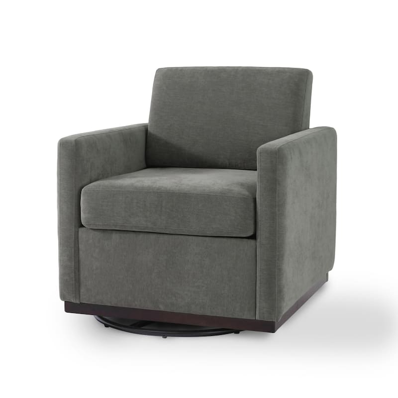 uixe Modern Upholstered Swivel Accent Chair with Pocket Spring Seat