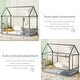 preview thumbnail 16 of 25, Stylistic Elements Twin Size Floor Wooden Kids Bed with House Roof Frame and Safety Guardrails, White