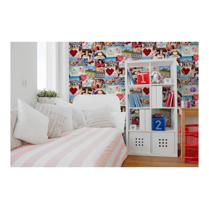 Fine Decor Cara Multicolor Collage Wallpaper