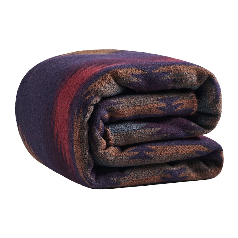 Paseo Road by HiEnd Accents Gila Wool Blend Western Aztec Throw Blanket