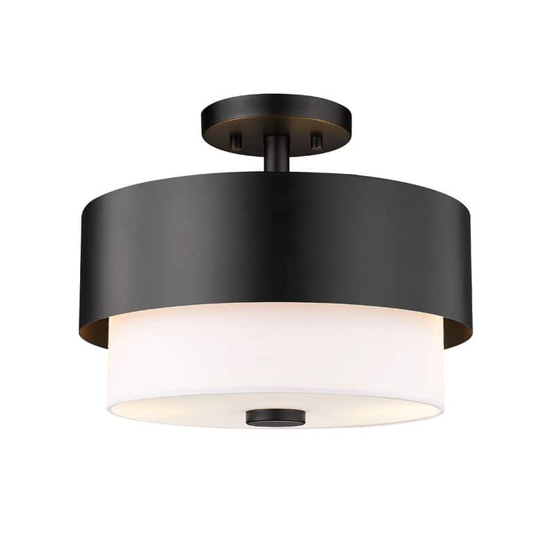Z-Lite 495SF13 Counterpoint 2 Light 13" Wide Semi-Flush Ceiling