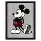 preview thumbnail 2 of 3, Licensed Disney Mickey Mouse Classic Pose Grey /Ivory/ Red Border Indoor Area Rug