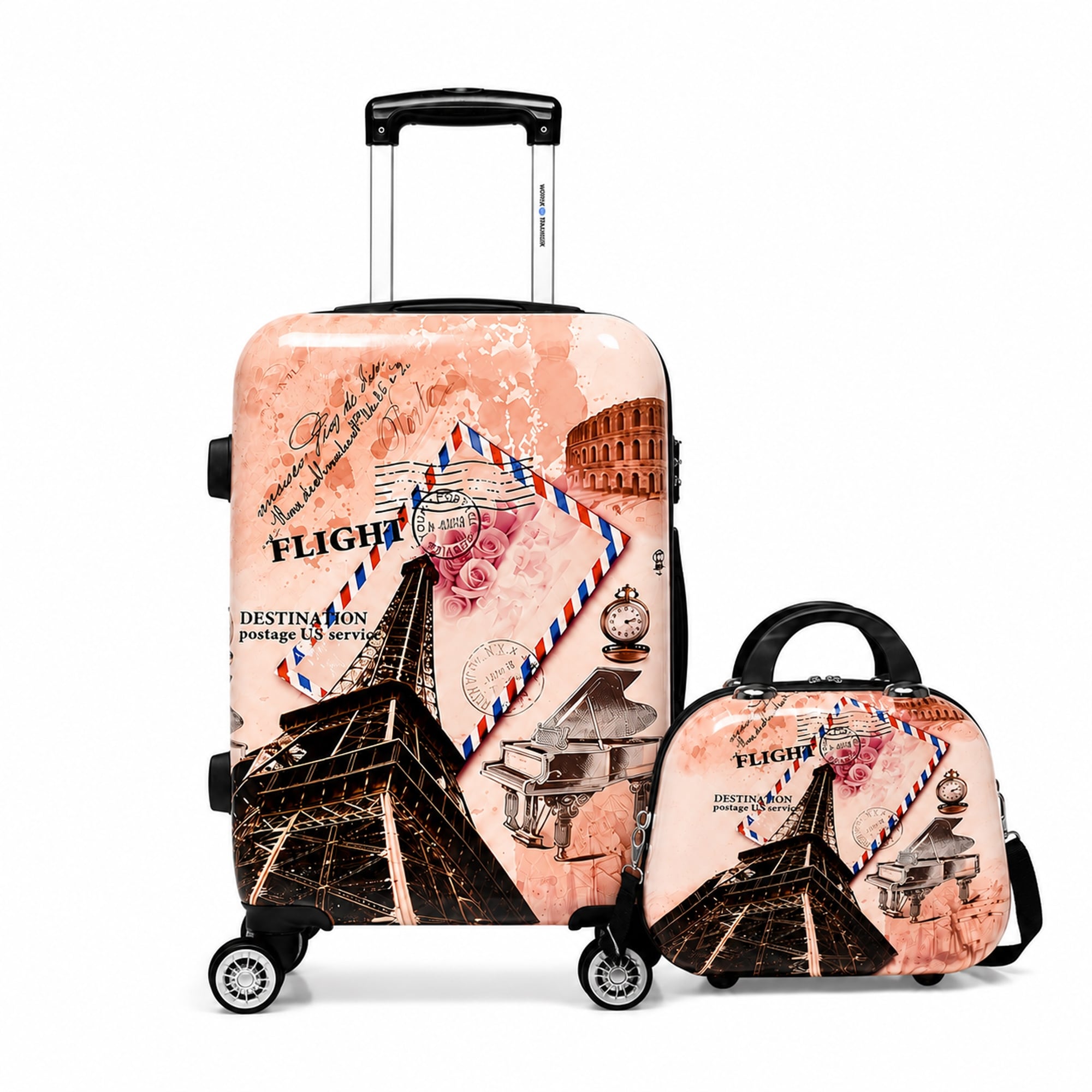 World Traveler Flight 2-PieceCarry-On Expandable Spinner Luggage Set