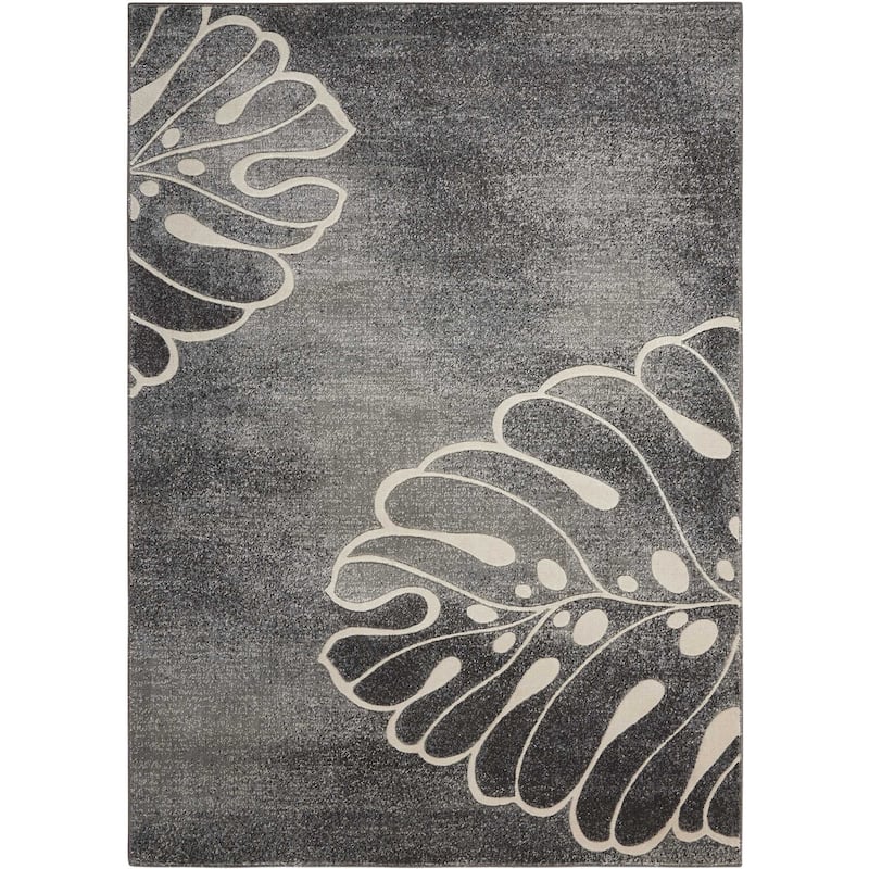 Fuze Power Loomed Modern Stain Resistant Area Rug By HomeRoots - 70' X '46' X '0.5