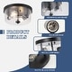 preview thumbnail 40 of 49, 2-Light Black Farmhouse Flush Mount Ceiling Light-2 Pack