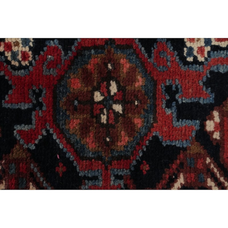 Hand Knotted Oriental 100% Wool Carpet Traditional Medallion Red Heriz Area Rug - 9' 9'' X 7' 1''