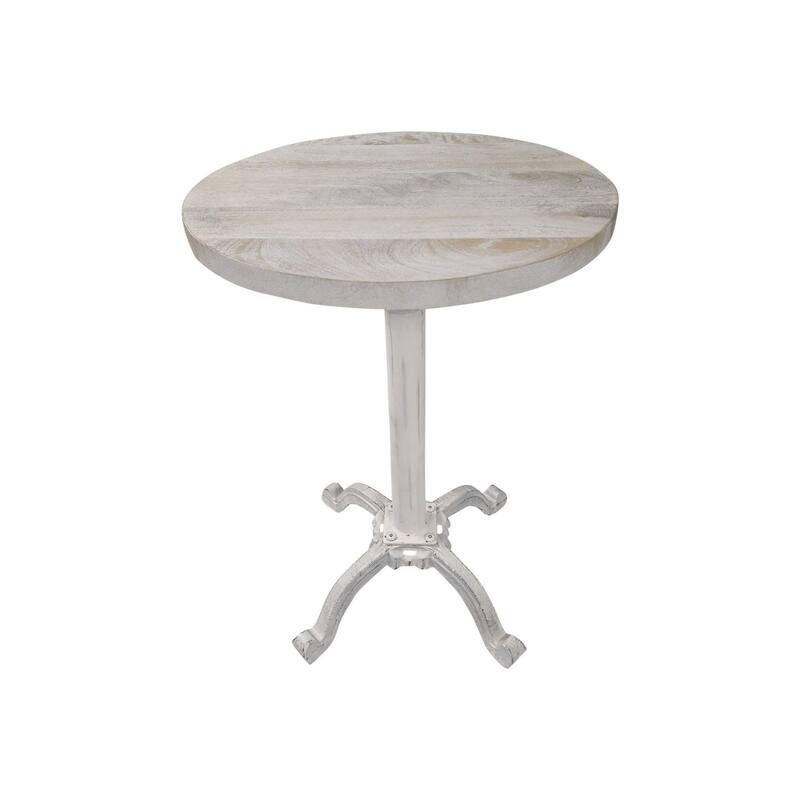 Vintage Style Adjustable Table with Upturned Feet - 22" - White