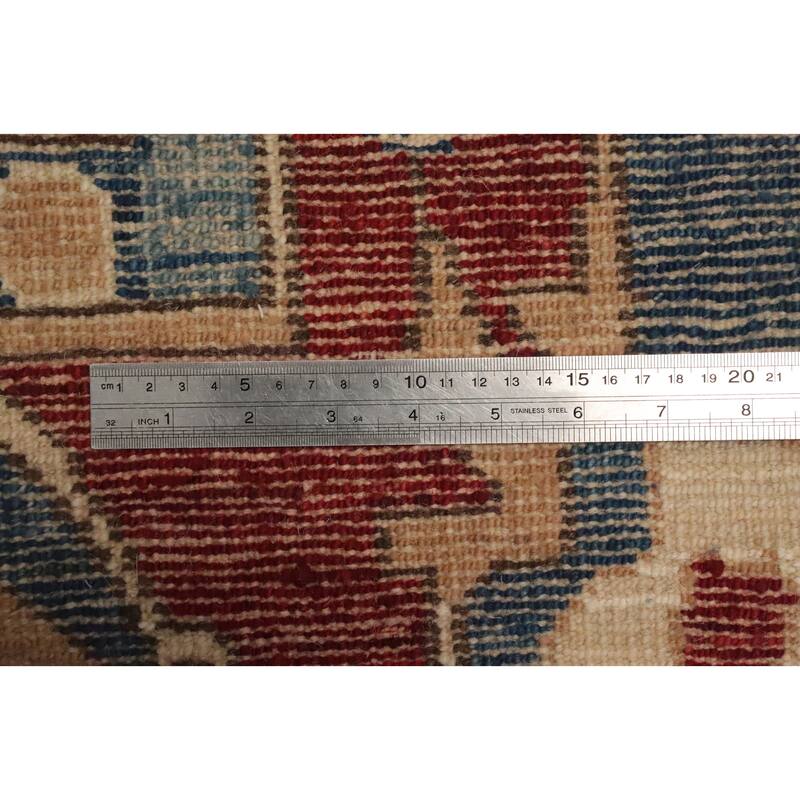 Hand Knotted Oriental 100% Wool Carpet Transitional Floral Navy Blue & Blues Oushak Area Rug - 10' 8'' X 8' 5''