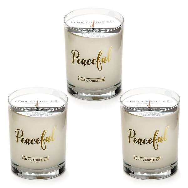 Pure Lavender Scented Candle, Premium Soy Wax, Slow Burn USA (3 Pack)