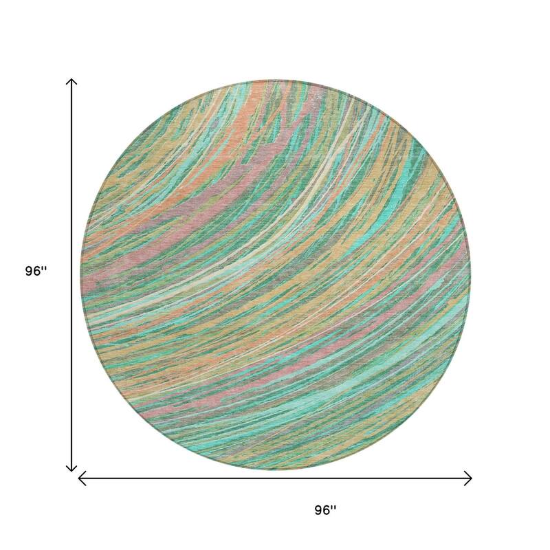 HomeRoots Abstract Transitional Rectangle Outdoor Rug