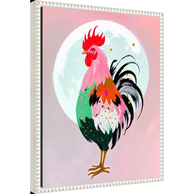 Charm Never Hurt a Rooster by Uma Gokhale Framed Canvas Wall Art