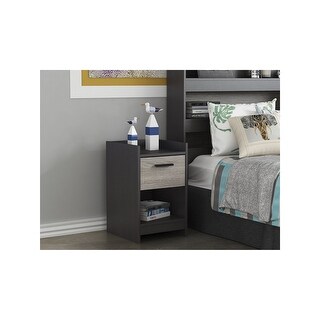 Central Park Java Brown/Sonoma One Drawer Nightstand - Bed Bath ... image.