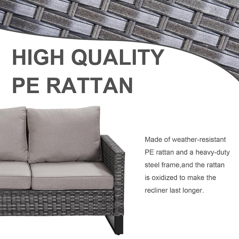 Outdoor Sectional Sofa, Patio Chairs, Ottomans Coffee Table