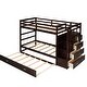 preview thumbnail 9 of 7, Twin over Twin Bunk Bed with Trundle and Staircase Storage