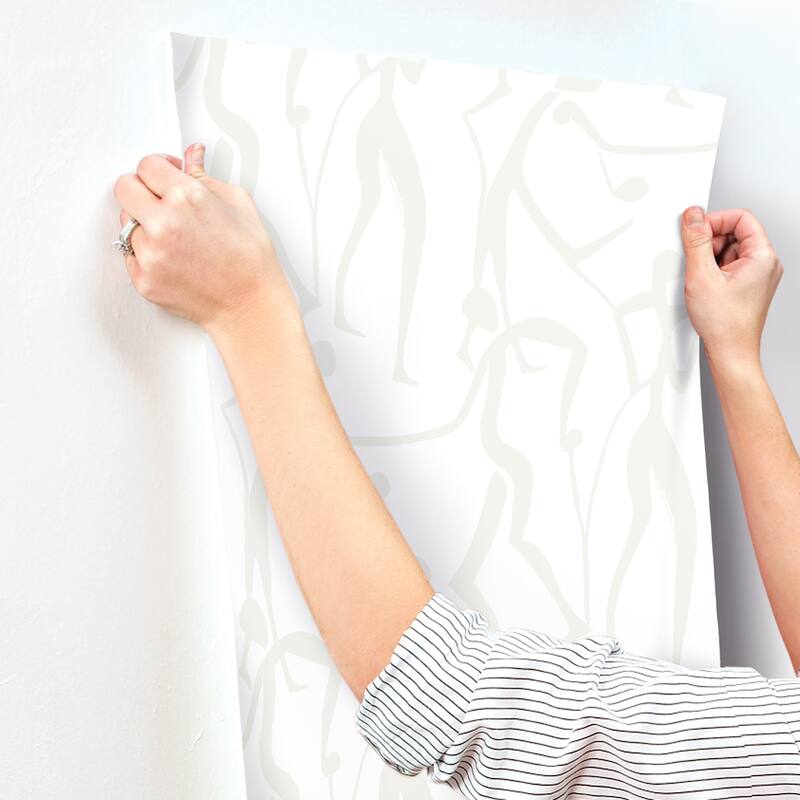 York Wallcoverings Joyful Dancers Pearl Wallpaper