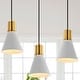 preview thumbnail 3 of 15, JONATHAN Y Watts Mid-Century Modern Iron LED Pendant