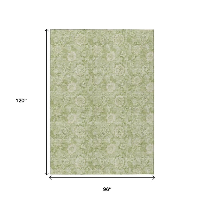 HomeRoots Floral Transitional Rectangle Outdoor Rug