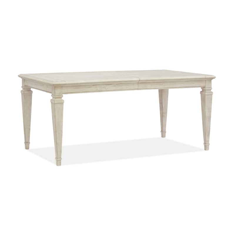 Magnussen Home Newport Alabaster Extendable Rectangular Dining Table - 38''W x 68''D x 30''H