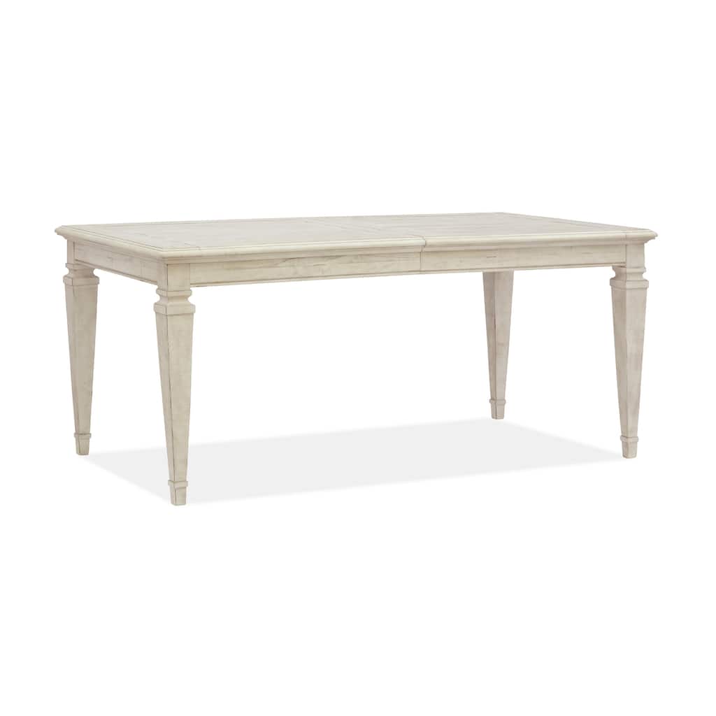 Magnussen Home Newport Alabaster Extendable Rectangular Dining Table - 38''W x 68''D x 30''H
