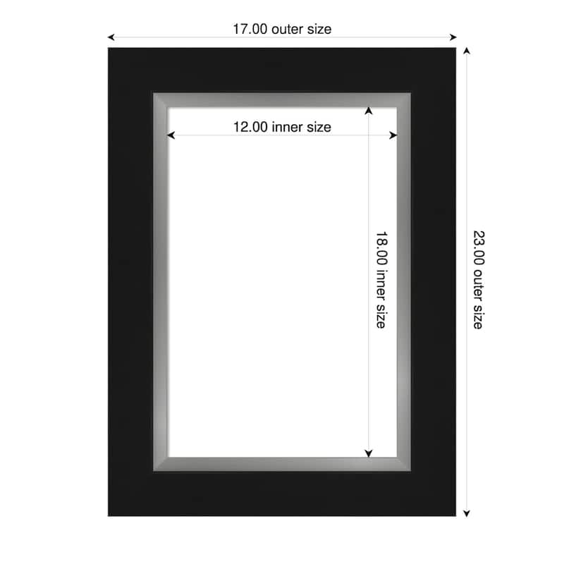 Amanti Art Eva Black Silver Framed Dry Erase Magnetic Board - 17 x 23 in - Eva Black Silver