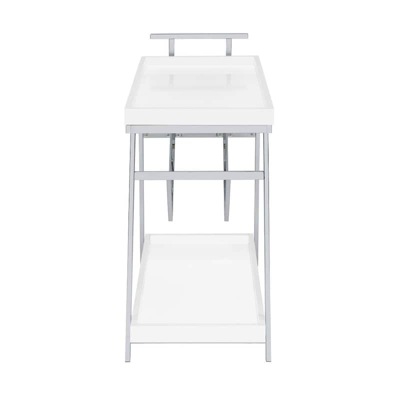 Stremler 2-tier Bar Cart with Storage Drawer