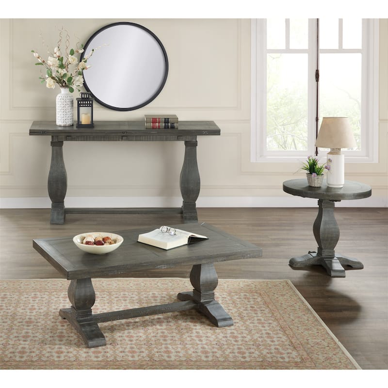 Napa 60" Solid Wood Pedestal Flip-top Sofa Console Table