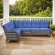 Option Grey Rattan - Blue Cushion